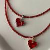 Elegant Heart Shaped Necklace With Cubic Zirconia Accent Special Gifts for Anniversary Valentines Day Casual Wear