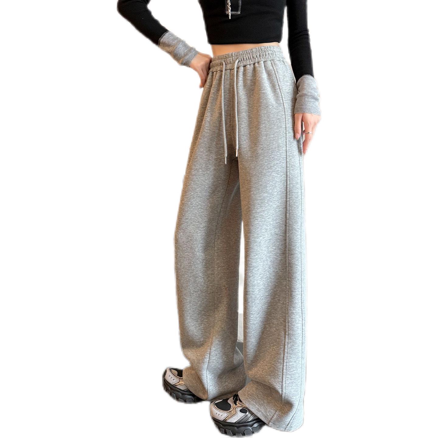 

Women s High Waist Wide Leg Slim Fit Trousers - Petite Size, Casual Autumn/Winter Pants 2XL for 130-145 lbs