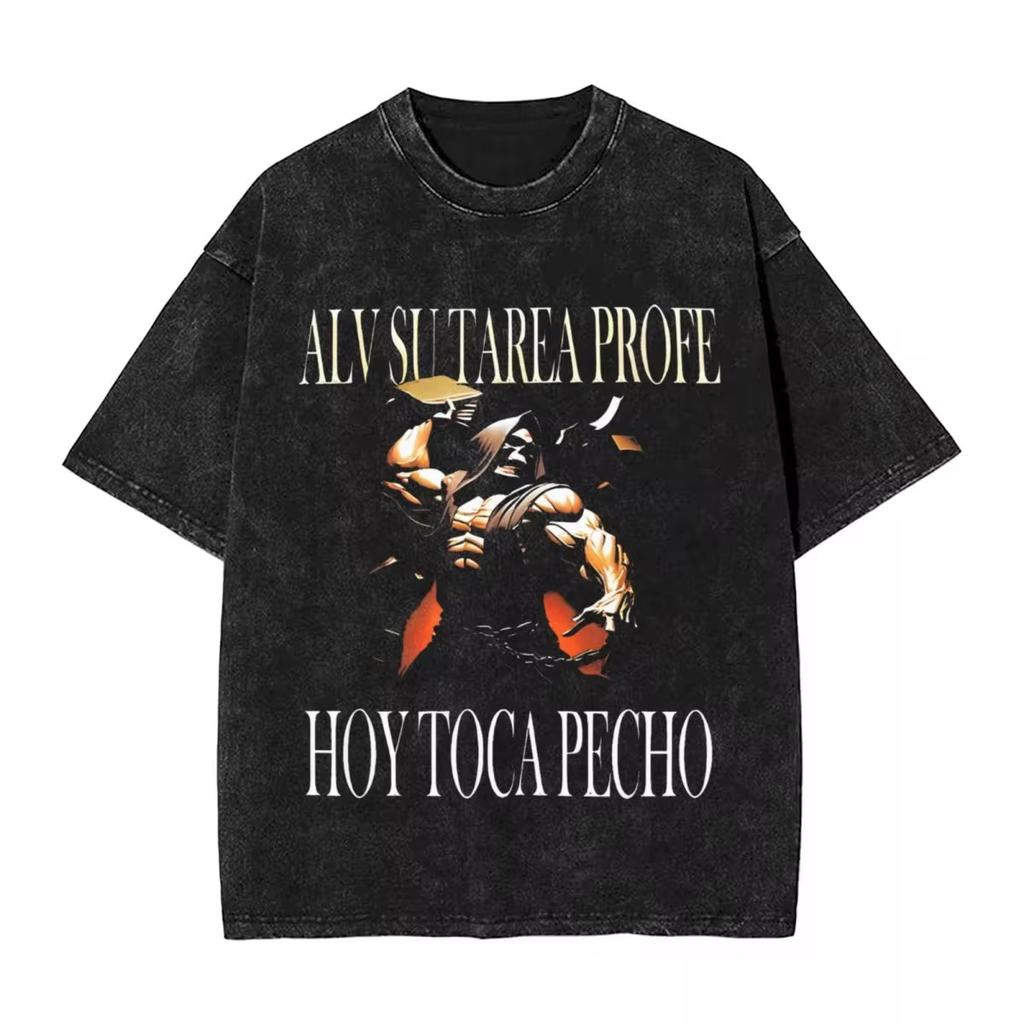 AAAH CULEROS ESO NO ERA CREATINA Funny Skeleton Gym Washed T-Shirt Humorous Skull Vintage Tee Fitness