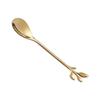 Creative Stainless Steel Leaves Spoon Fruit Fork Coffee Spoon Dessert Ice Cream Scoop Kitchen Accessories Tableware Decoration