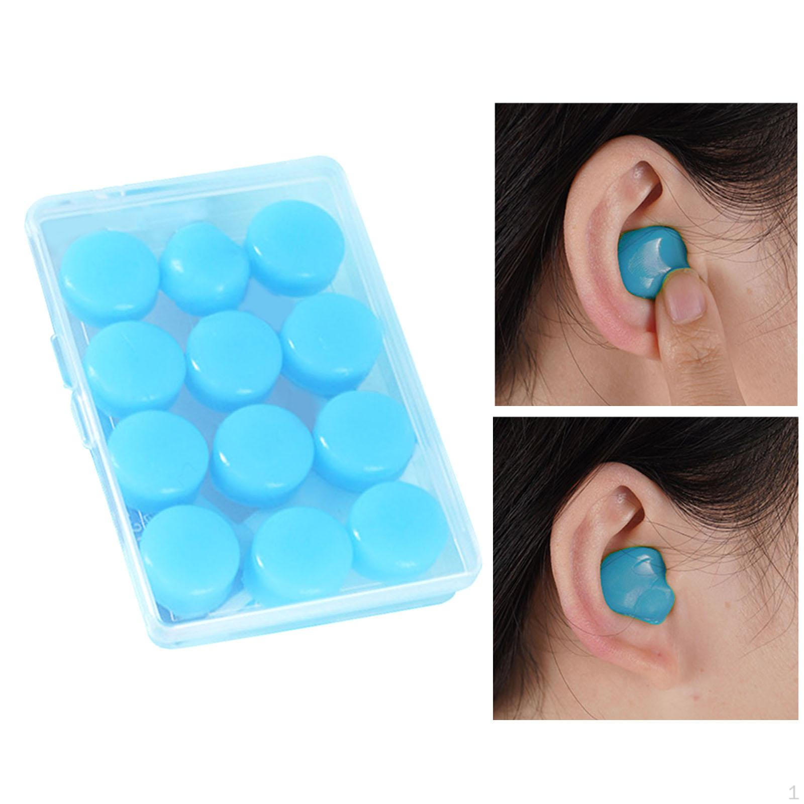 

Pieces Silicone Noise Cancelling Ear Moldable Universal for Traveling, Working, Studying, Reusable синий