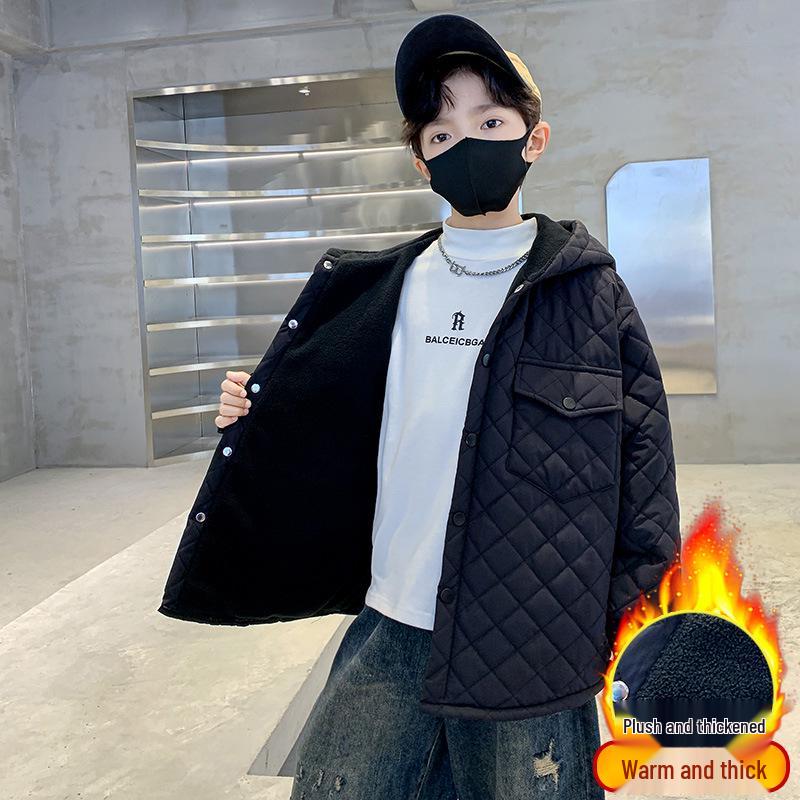 Boys' 2025 Winter Padded Jacket: Trendy Cotton Windbreaker for Kids