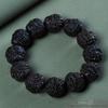 Bodhisattva Exquisitely Carved Agarwood & Sandalwood 20mm Buddhist Prayer Beads Bracelet