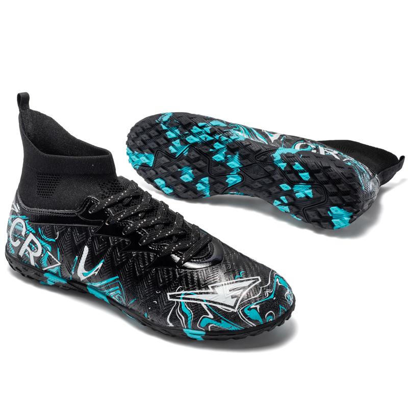 

Soccer Cleats for Mens Womens Turf Soccer Shoes Indoor Footall Cleats High Ankle TF AG FG Football Boots Training Sneaker 34