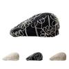 Beret Female Face Small Casual Vintage Jacquard Embroidery Forward Hat Versatile Peaked Cap