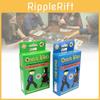 Joc de cărți captivant Dutch Blitz pentru distracție în familie, cu cărți colorate în albastru și verde