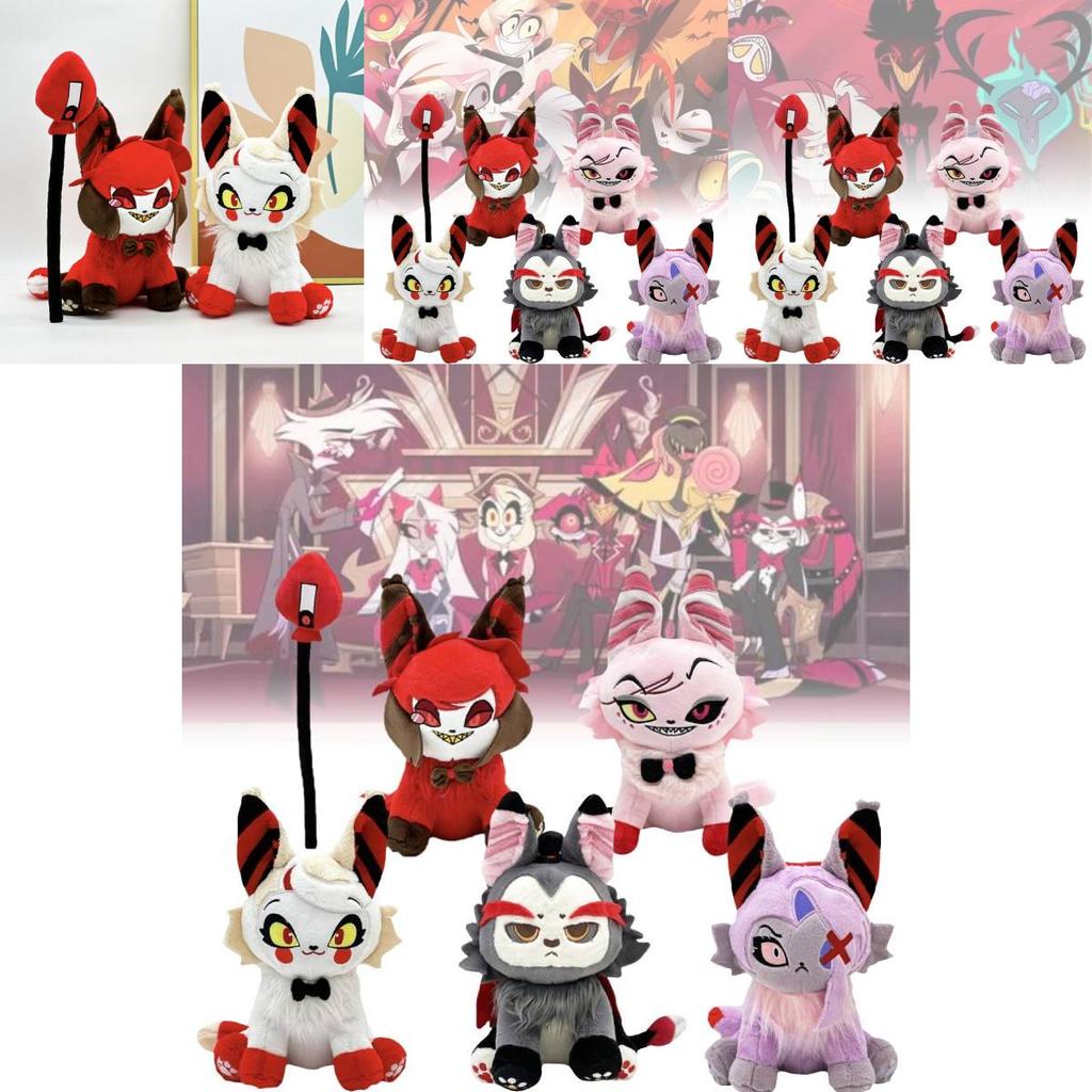 Entzückendes Lucifer Miau Hazbin Hotel Plüschtier Weiches Kurzes Plüsch Stofftier
