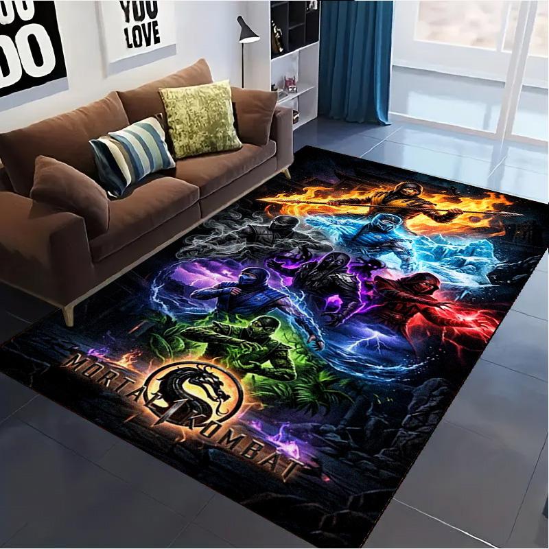 Game Mortal Kombat Carpet Rug for Living Room Bedroom Home Sofa Decoration,Kids play Non-slip Floor Mat