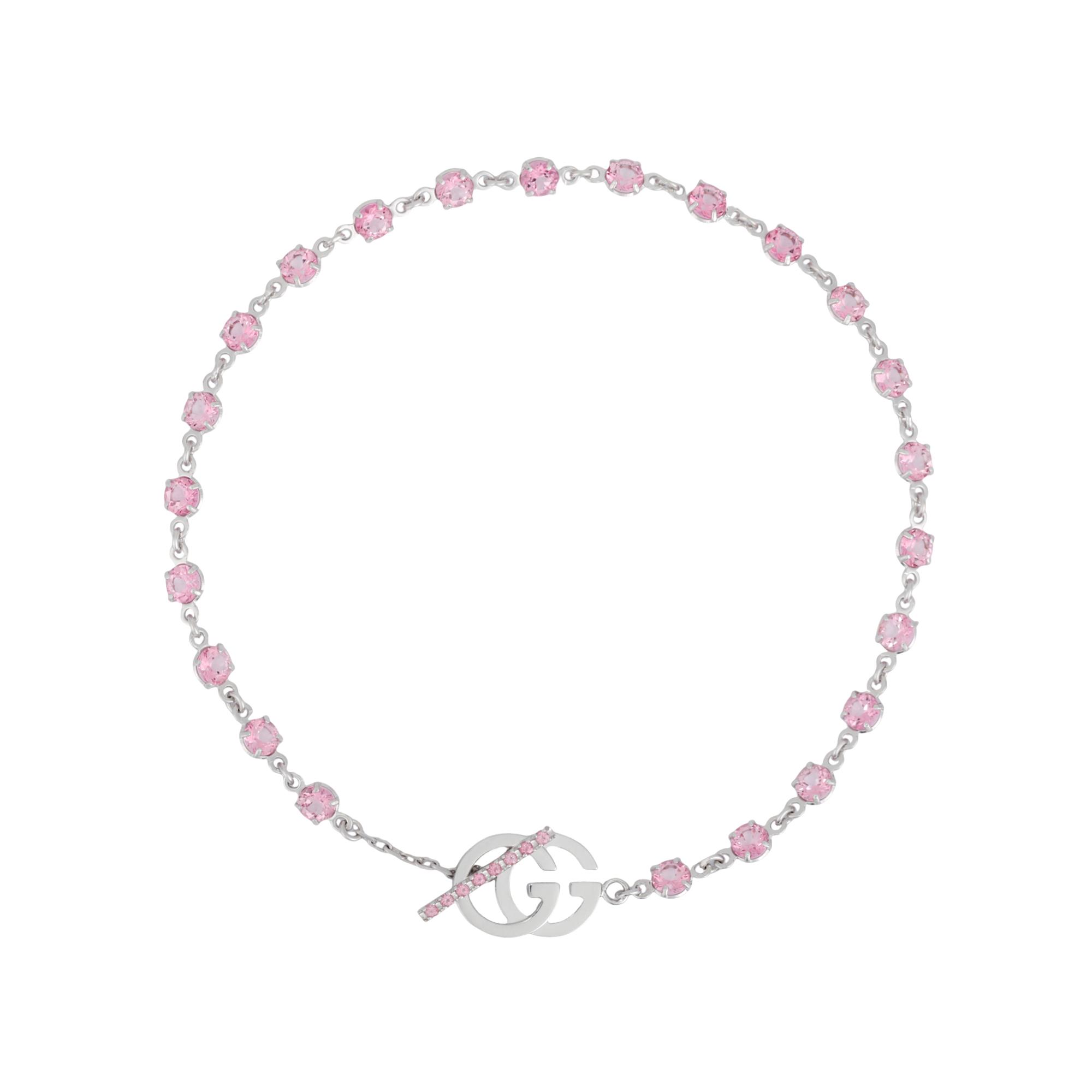 

Gucci Classic Double G Bracelet Women jewelry Pink 607606-J8550-9090 18