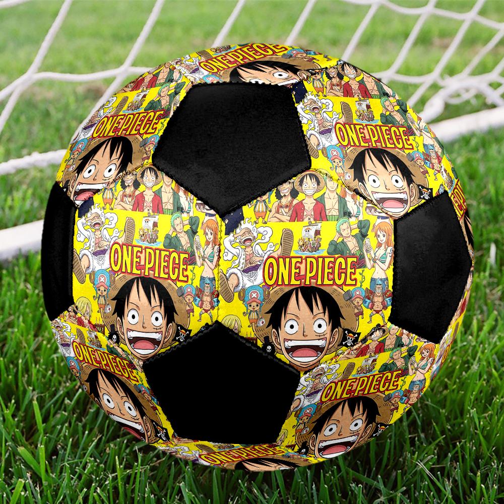 1pc One Piece Football Soccer Ball Size 5 Indoor Soccer Ball Fashion Colorful Backyard Game -Great For Sports Fans Gift HE71