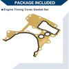 Motor-Steuergehäusedichtungssatz Nr. 24405911 für Chevrolet Sonic 1.8L 2012-2018 Steuergehäusedeckel Dichtung Langlebige Abdichtung Metall 1 Stück Goldfarben