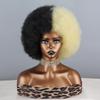 MISSQUEEN Parrucca riccia crespa a sbuffo corto da donna afro fibra sintetica zenzero rosso arancione parrucca soffice cosplay da indossare ogni giorno