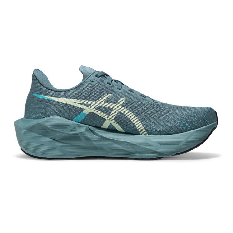 Asics Novablast 6 Comfortabele Ademende Responsieve Hardloopschoenen Heren sneaker Blauw Groen 1011C243-401