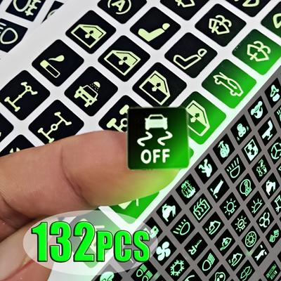 Interruptor Basculante Luminoso Etiqueta PVC Adesivo para Carro Caminhão Painel de Instrumentos Circuito Decalque Decoração Acessórios de Estilo para Carro Barco Marinho