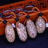 2pc Natural Thousand Eyes Linden Key Link Hanging Pendant About 4-6 Cm Gift