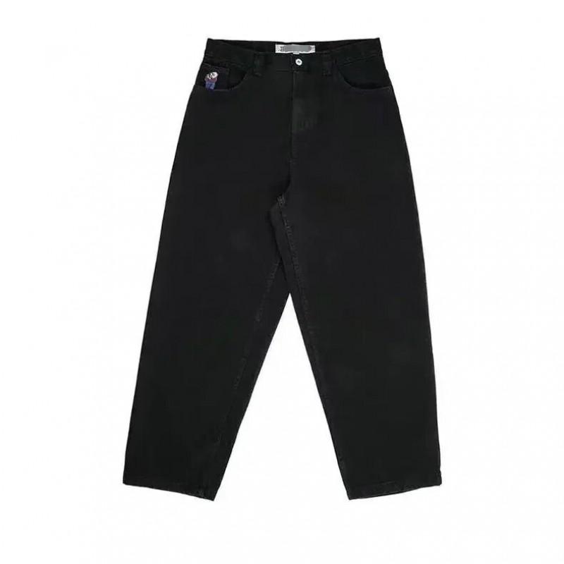 Loose Fit Y2K Jeans Unisex Women Hip Hop Goth Cartoon Embroidered Straight Leg Denim Pants Streetwear