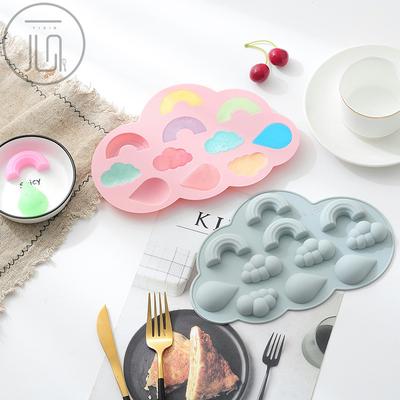 Stampo per dolci in silicone a forma di goccia di pioggia arcobaleno, cubetto di ghiaccio, budino, caramelle, stampo per ghiaccio fai da te