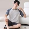 Men's Modal Summer Pajama Set: Short Sleeve & Shorts, Casual Plus Size Homewear