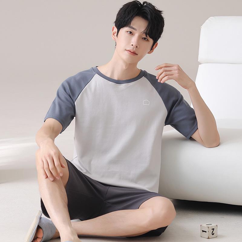 Men's Modal Summer Pajama Set: Short Sleeve & Shorts, Casual Plus Size Homewear