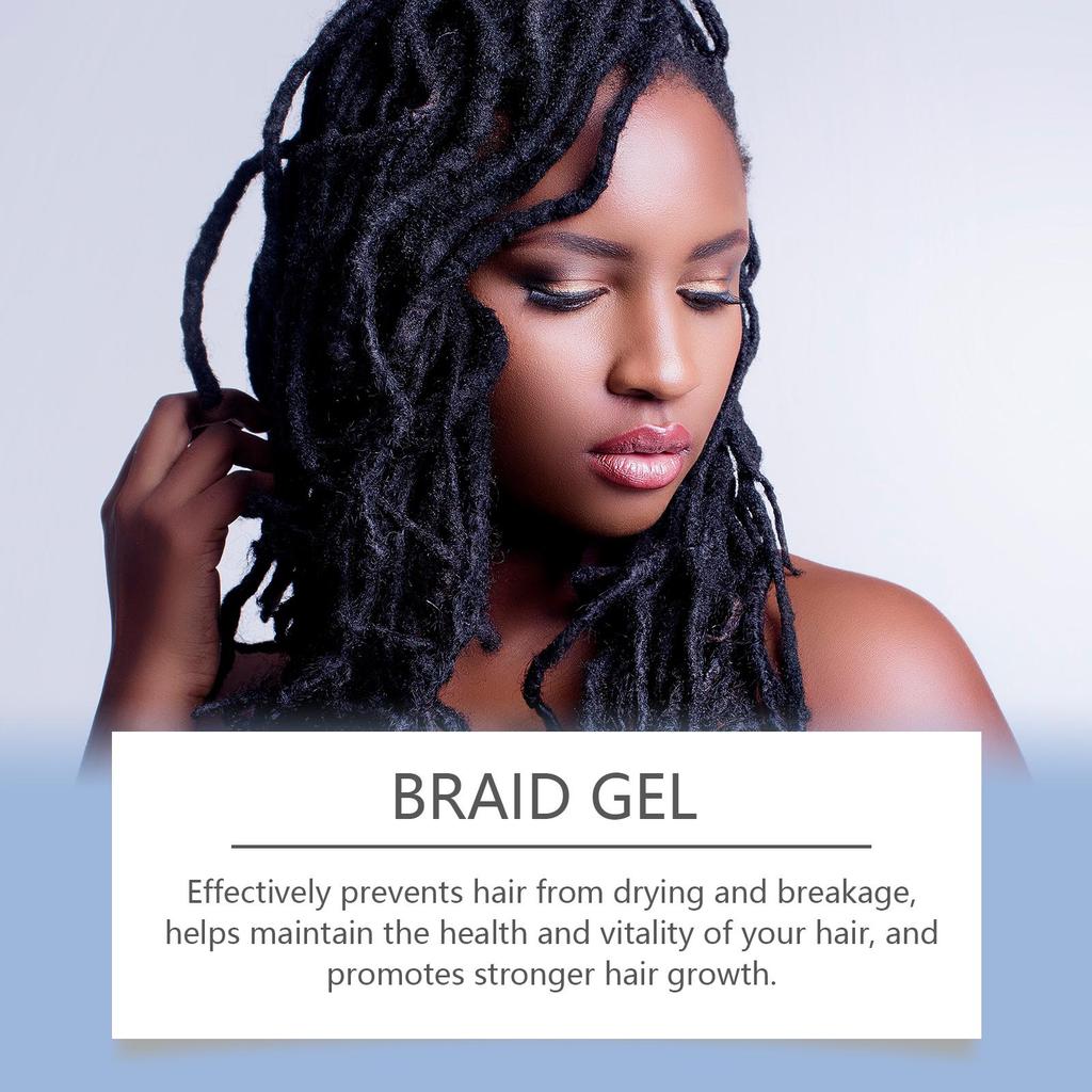 Edge Control Braid Styling Gel Control Frizz and Edges Gel Smooth Hair Wax Frizzy Hair Edge Styling Gel 100g