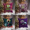 Cute I-Invader Z-Zim Cushion Cover Premium Comfort Reversible Pillow Cove -Two In One Design for Any Room & Car Interior