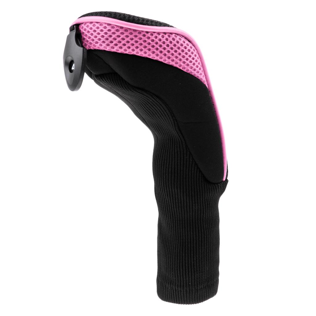 

Long Neck Golf Club Head Cover Protector Mesh Hybrid UT Headcover - 8 Colors рожевий
