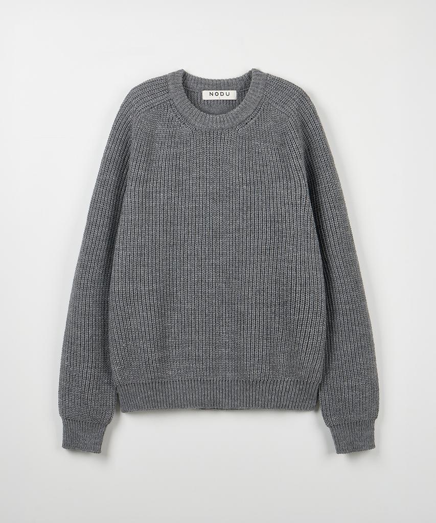 NODU Saddle Hazzi Essential Raglan Knit [Gray]