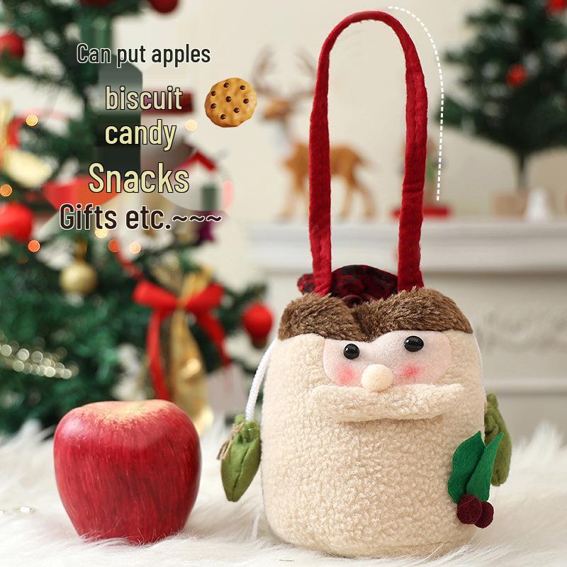 Christmas Gift Bags: Festive Candy & Apple Drawstring Bags