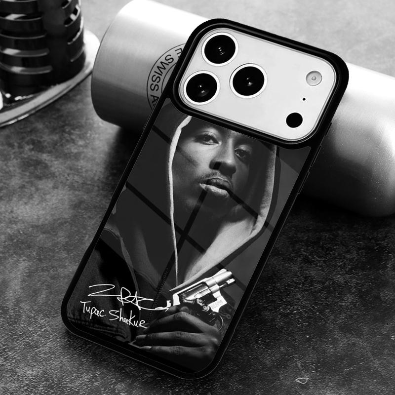 2Pac Tupac Shakur podepsaný Rap Rapper Pouzdro na telefon Pro iPhone 17 16 15 14 13 12 11 Pro Max Plus 17Air Měkké silikonové pouzdro