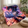 Shadow the Hedgehog Printed Flannel Blanket Skin Friendly Warm Decorative Throw for Indoor Couch Bed Daily Use