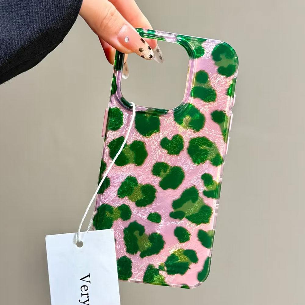 Pink Green Leopard Print Pattern Phone Case for Xiaomi 13T 14T 11 Lite NE Poco X5 M6 Pro X6 X7 X3 Pro NFC C65 C61 M5S TPU Cover