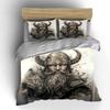 Viking warrior head design. Bedding sets Duvet cover sets Duvet covers Pillowcases(1*Duvet Cover 2*Pillowcases without duvet insert)