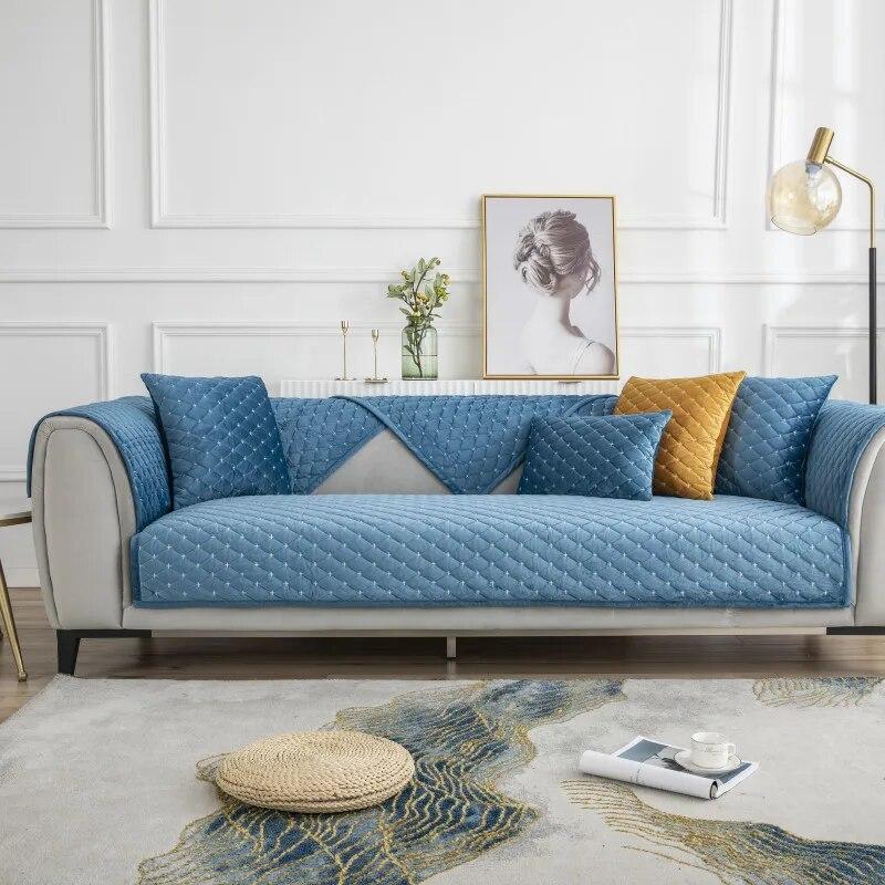 Plüsch-Sofabezug, einfarbig, superweich, für Wohnzimmer, Sofakissen, modern, einfach, rutschfest, Sofa-Rückenbezug, Handtuch, kann individuell angepasst werden