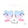 Fashion Children's Bear Cartoon Sunglasses Rimless Cartoon Bear Shape Sunglasses For Boys and Girls Children's Glasses