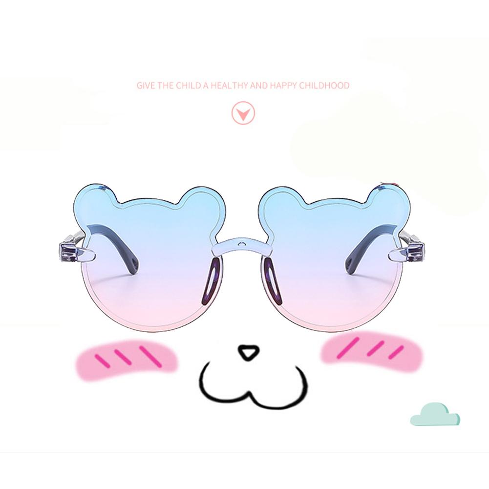 Fashion Children's Bear Cartoon Sunglasses Rimless Cartoon Bear Shape Sunglasses For Boys and Girls Children's Glasses