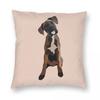 Boxer Dog Portrait Pillowcase Polyester Linen Velvet Creative Zip Decorative Throw Pillow Case Bed Cushion Cover