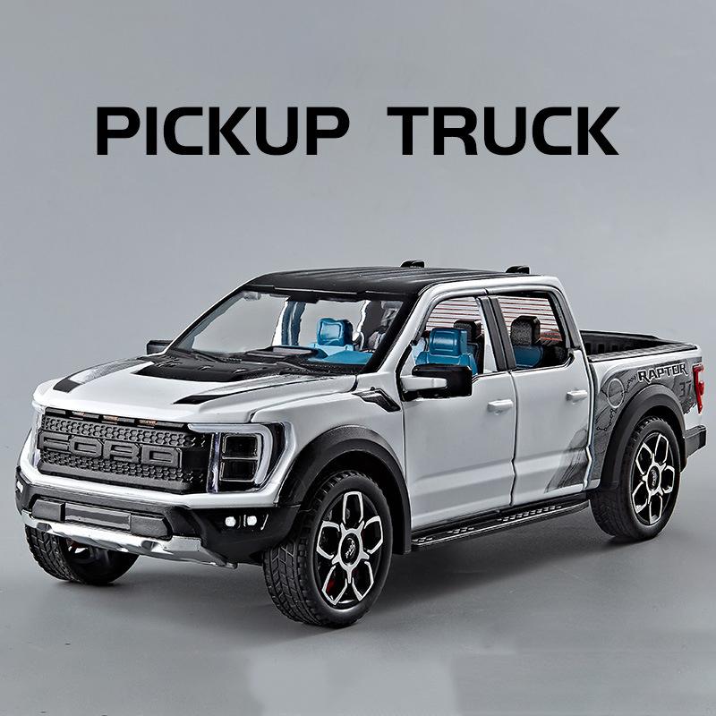 1/20 Ford F150 Raptor Picku Truck Alloy Model Car Toy Diecasts Metal Casting Sound and Light Car Toys for Children Vehicle