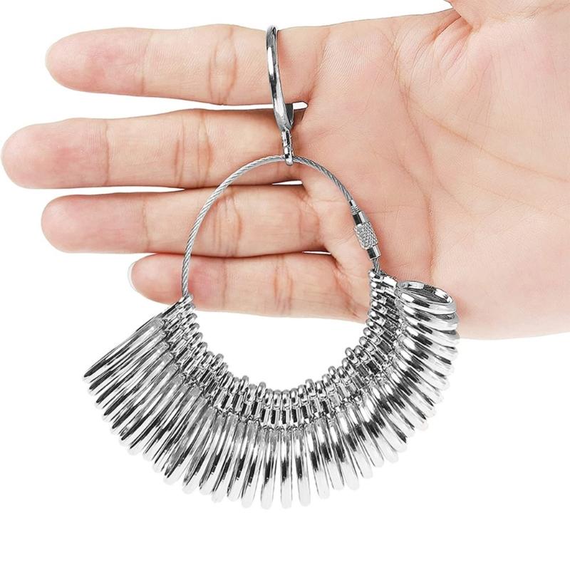 Ring Sizer Set Metal Measuring Tool Ring Mandrel Finger Sizing Gauge Jewelry Measurement Tool Jewelry Sizing Measuring