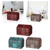 Pirate Treasure Chest Chest Solid Wood Vintage Design Handmade for Women Trinket Box Photo Props Storage Box Decorative Trunk