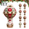 Dachshund Holiday Decor Christmas Hot Air Balloon DIY Kit, 3D Felt Hanging Ornament Sewing Santa Family Craft Night Activities Snowman Reindeer Angel