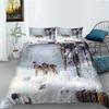 Animal Series Bedding Two-Three-Piece Set Polyester Wolf 3D Digital Printing