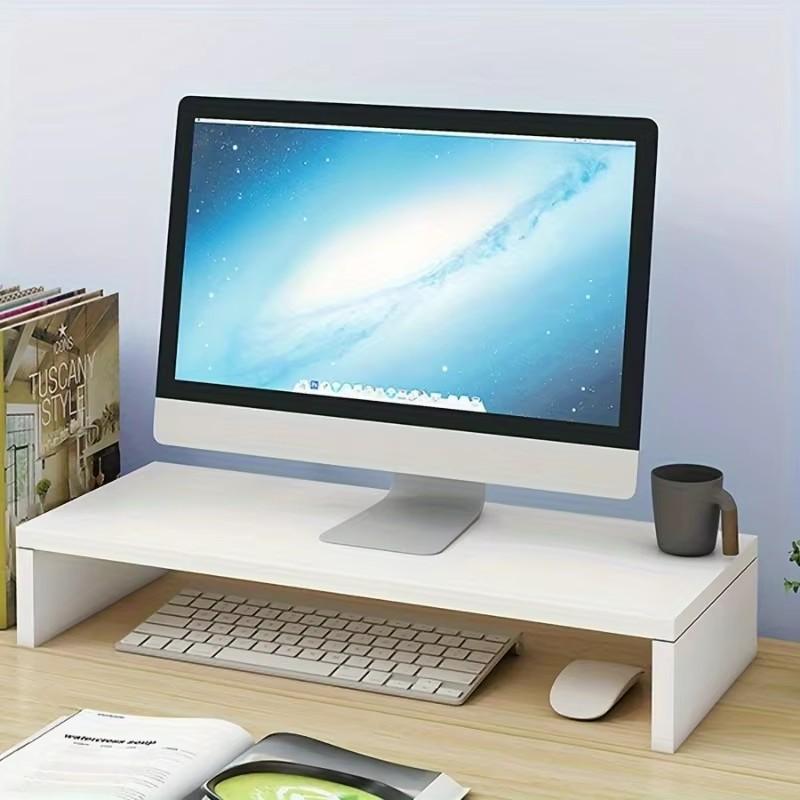 Desktop Computer Riser Stand Ideal for Dormitory Desks—Elevates Your Monitor To Improve Ergonomics and Free Up Space Underneath