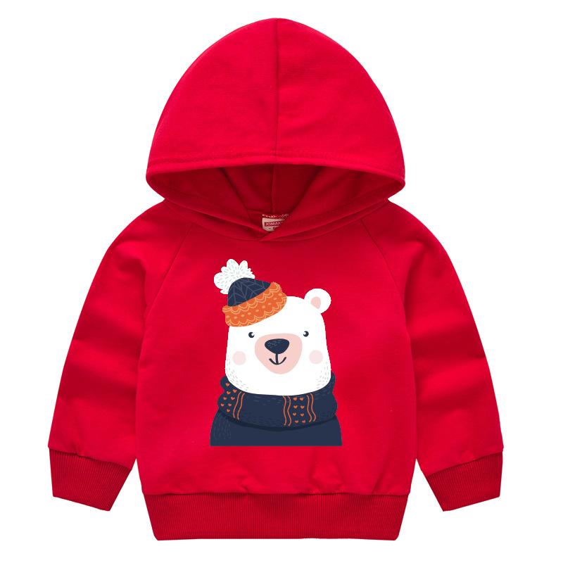 Frühling und Herbst Kindermode Kapuzenpullover Jungen und Mädchen Cartoon Druck Pullover Langarm Tops