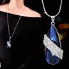 Neuer Halbedelstein Trapez-Anhänger Lange Halsketten für Damen Vintage Quadratisch Geometrisch Weibliche Geschenke Schmuck