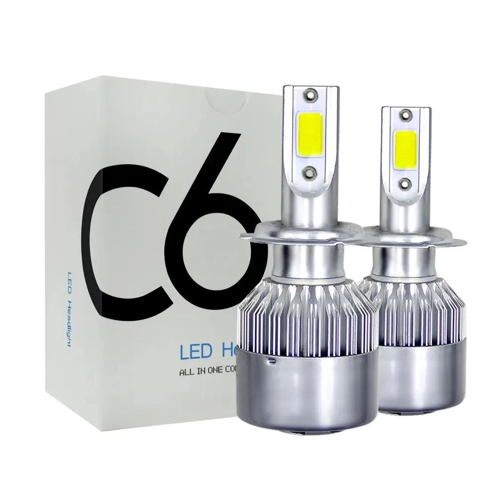 Multi Fit COB LED Headlight Kit H11 H1 9005 9006 7200LM 12V Waterproof Fog Headlight Bulbs