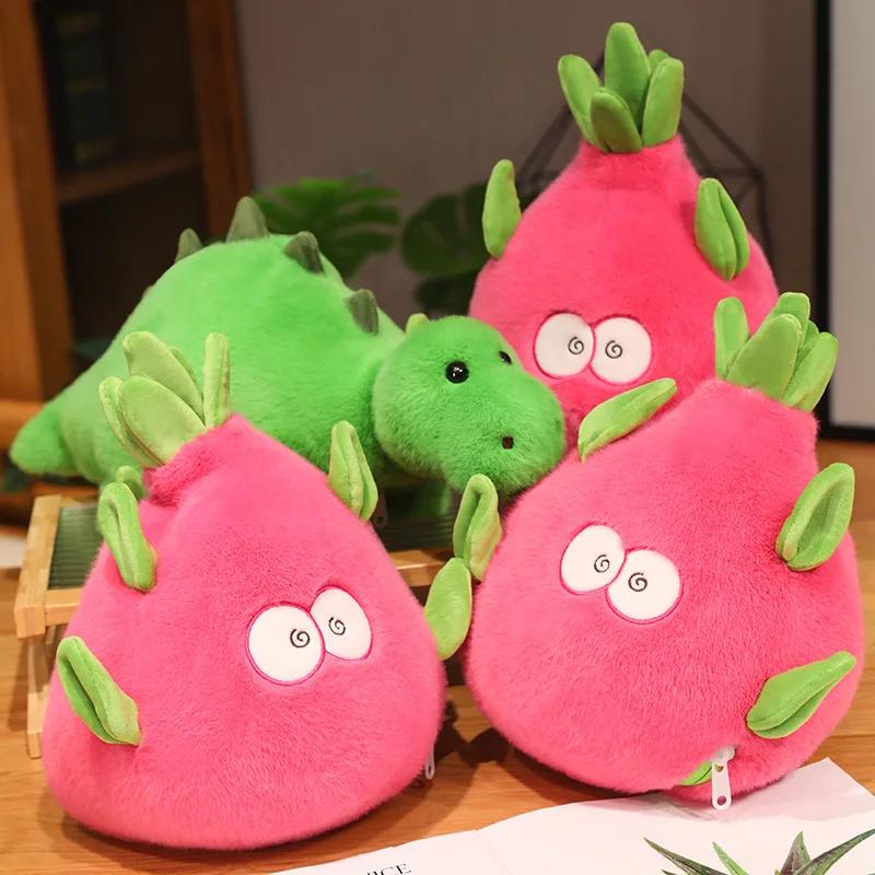 Funny Plush Dragon Change To Dragon Fruit Cute Stuffed Animals Stegosaur Plush Toy Kids Toys