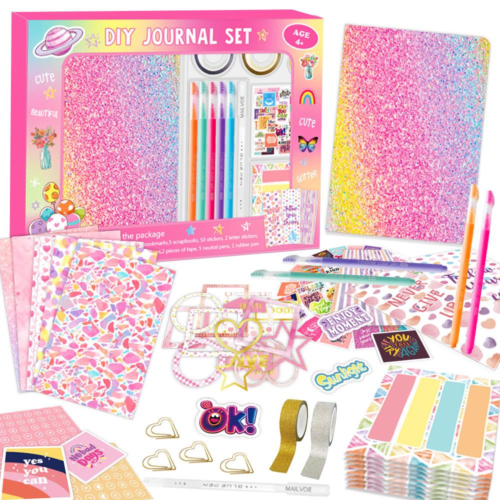 Kids Gold Foil Diary Kit For Children And Up With Scrapbook Supplies Creative Gift