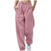 Women's Casual Pants High-waisted Belted Jogging Pants With Pockets