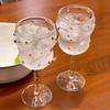 Creative Artistic Color Gem Glass Colorful Sugar Bean Korean Style Goblet Modern Simple Gourd-shaped Transparent Red Wine Glass