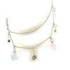 Les Trésors De Lily [J6933] - 'Sissi' Ankle Chain White Pink Blue
